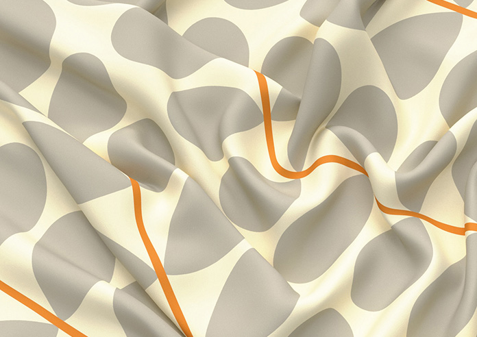 Orla Kiely Two Colour Stem, Warm Grey - Twist&Fit Roman Blind - Image 4